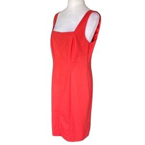 Tahari Coral Red Sleeveless Dress Size 12